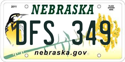 NE license plate DFS349