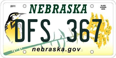 NE license plate DFS367