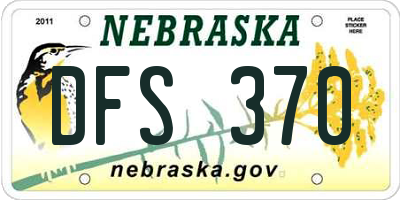 NE license plate DFS370