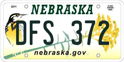 NE license plate DFS372