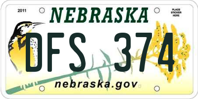 NE license plate DFS374