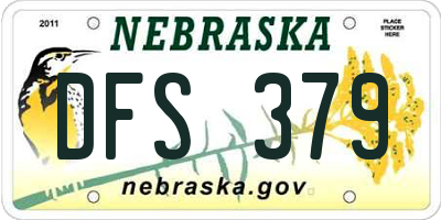 NE license plate DFS379