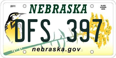 NE license plate DFS397
