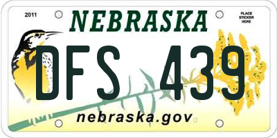 NE license plate DFS439