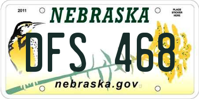 NE license plate DFS468