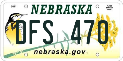 NE license plate DFS470