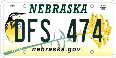 NE license plate DFS474