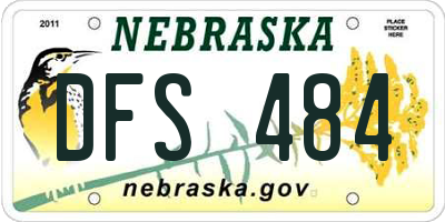 NE license plate DFS484