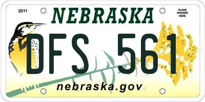 NE license plate DFS561