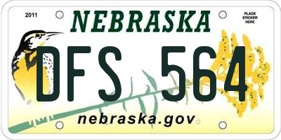 NE license plate DFS564