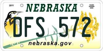 NE license plate DFS572