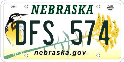 NE license plate DFS574