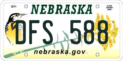NE license plate DFS588