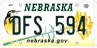NE license plate DFS594