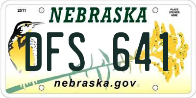 NE license plate DFS641