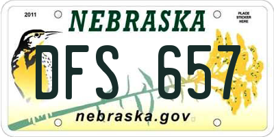 NE license plate DFS657