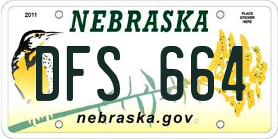 NE license plate DFS664