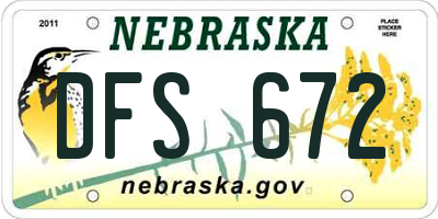 NE license plate DFS672
