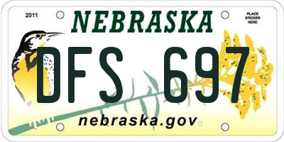 NE license plate DFS697