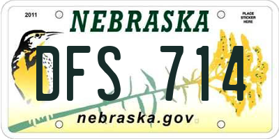 NE license plate DFS714