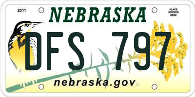 NE license plate DFS797