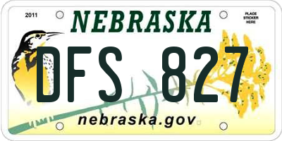 NE license plate DFS827