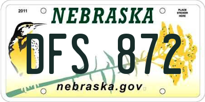 NE license plate DFS872