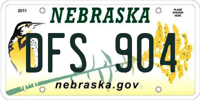 NE license plate DFS904