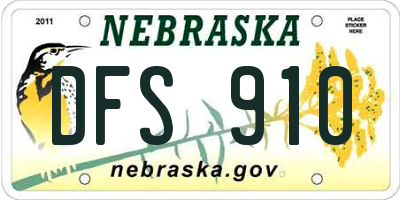 NE license plate DFS910