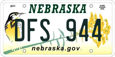 NE license plate DFS944