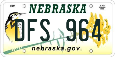 NE license plate DFS964