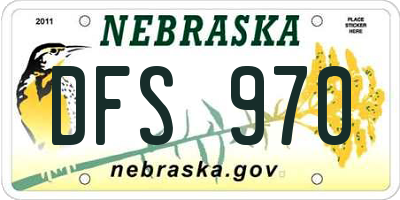 NE license plate DFS970
