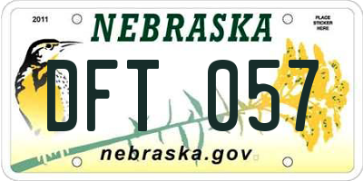 NE license plate DFT057