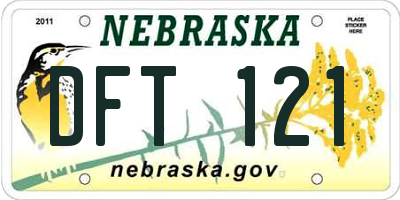 NE license plate DFT121