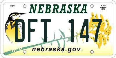 NE license plate DFT147