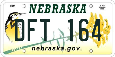 NE license plate DFT164