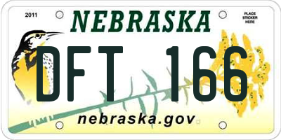 NE license plate DFT166