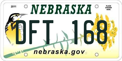 NE license plate DFT168