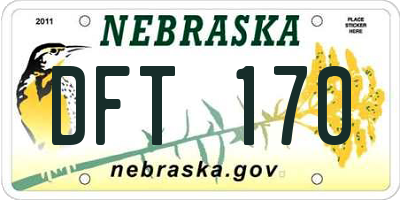 NE license plate DFT170