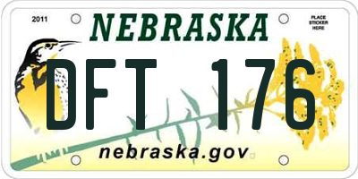 NE license plate DFT176
