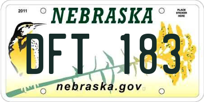 NE license plate DFT183