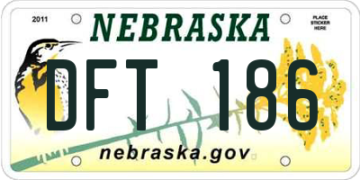 NE license plate DFT186