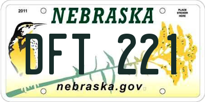 NE license plate DFT221