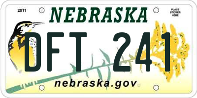 NE license plate DFT241
