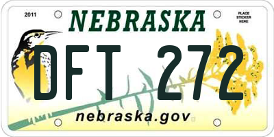 NE license plate DFT272