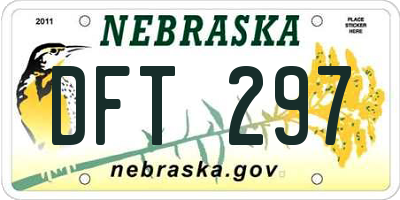 NE license plate DFT297