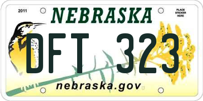 NE license plate DFT323