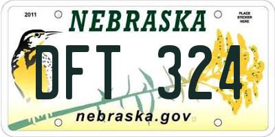 NE license plate DFT324