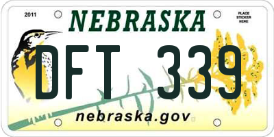 NE license plate DFT339