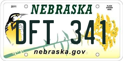 NE license plate DFT341